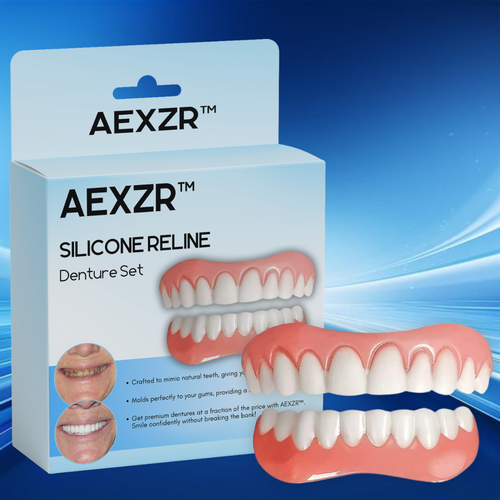 🔥2024Best seller worldwide!🔥AEXZR™ Silicone Reline Denture Set