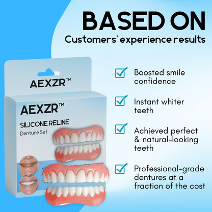 🔥2024Best seller worldwide!🔥AEXZR™ Silicone Reline Denture Set